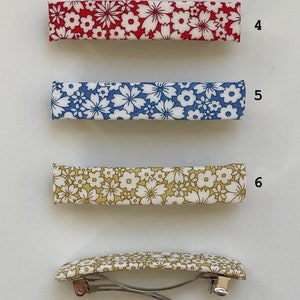 Barrette, barrette petit modèle, barrette liberty, accessoire coiffure, accessoire cheveux, accessoires liberty, cadeau fille, cadeau fête image 3