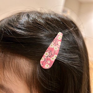 Barrettes Liberty, barrettes fille, barrettes clic-clac, barrettes cheveux, accessoires coiffure, accessoires liberty, idée cadeau fille, image 9