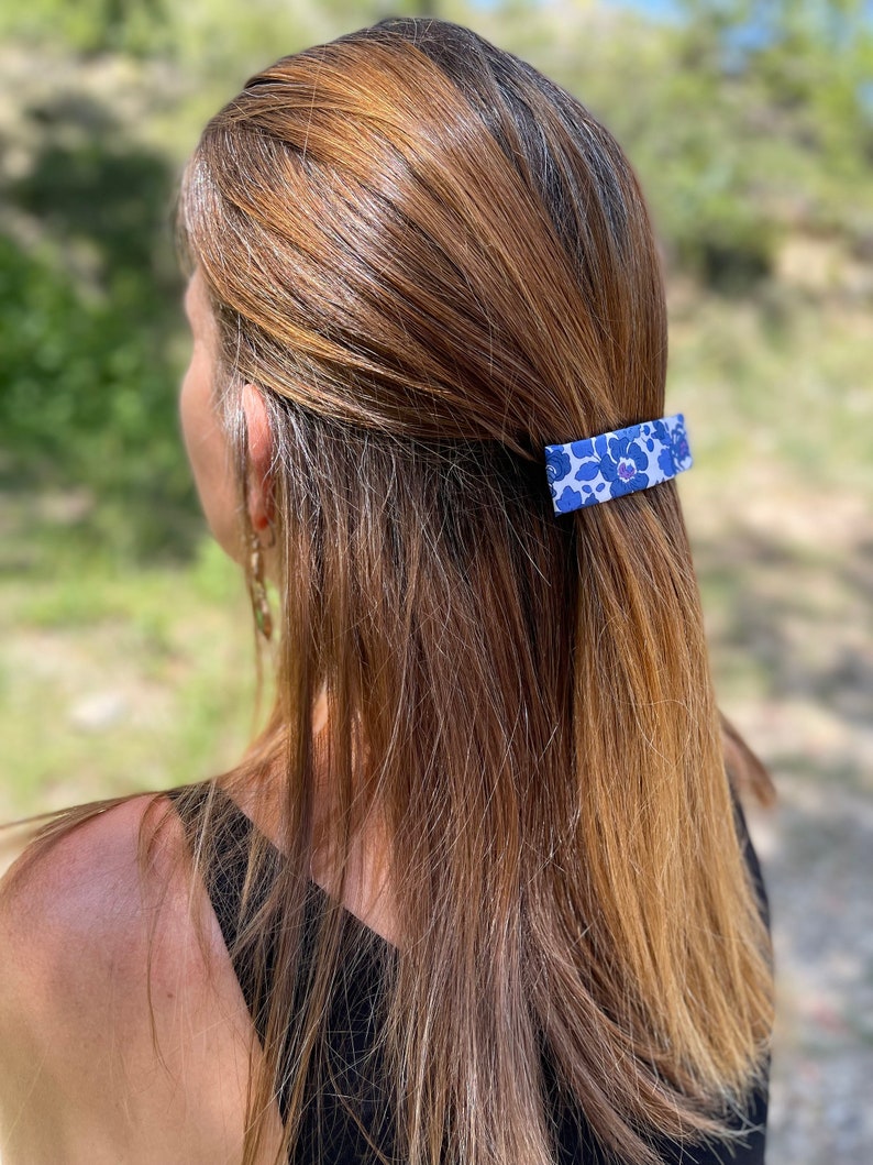 Barrette, barrette femme, grande barrette, barrette liberty, barrette cheveux, accessoire coiffure, accessoire liberty image 9