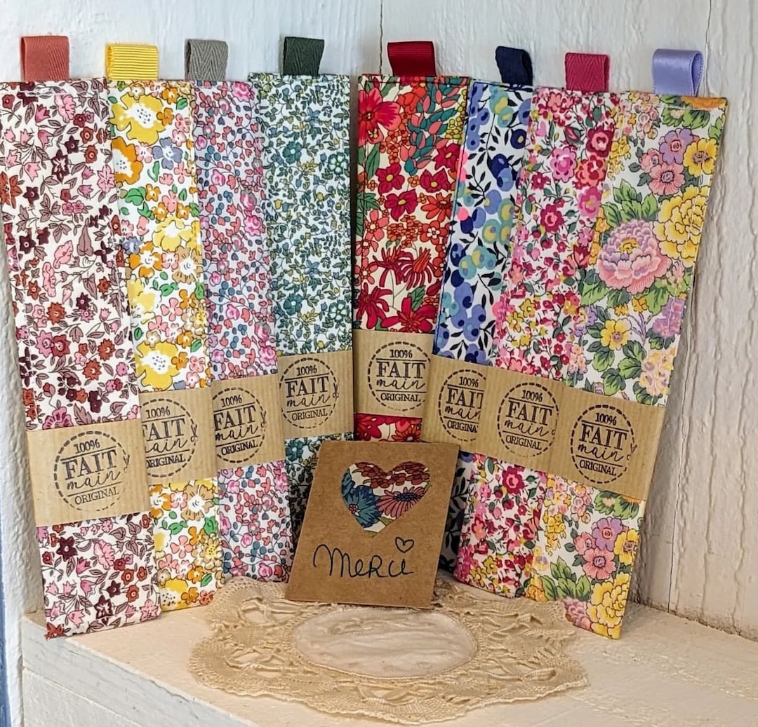 Marque-page tissu Liberty