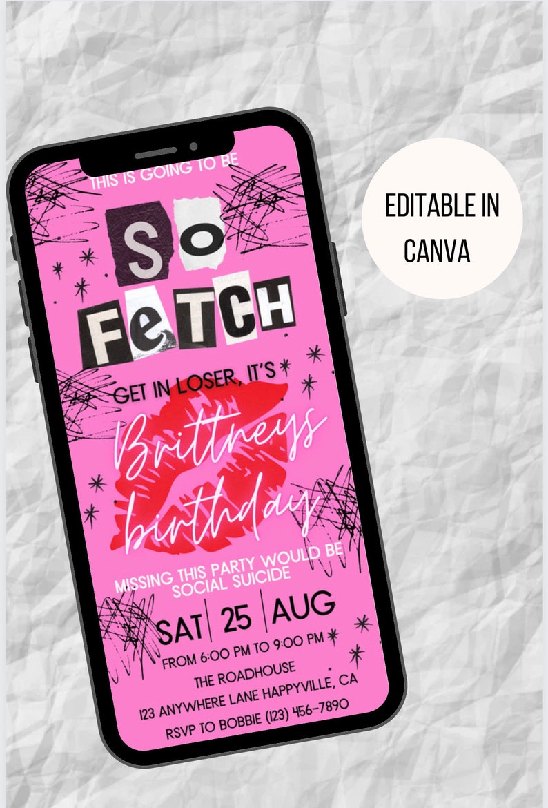 Fetch Birthday Customizable Digital Download Invitation With Video ...
