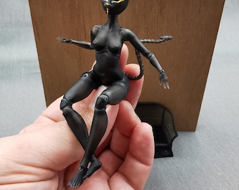 Egyptian Cat Goddess bjd with face up, choose color Ancient Egyptian Cat Woman 1/8, 1/12, 1/16,