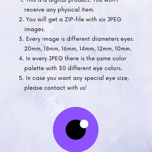 Digital Printable Eyechips Designs for Blythe and Etc 20mm, 18mm, 16mm ...
