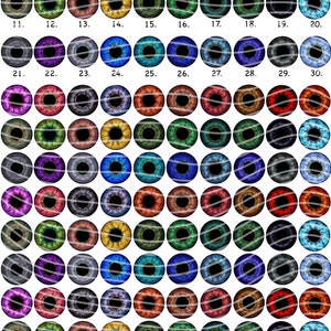 Digital Printable Eyechips Designs for Blythe and Etc 20mm, 18mm, 16mm ...
