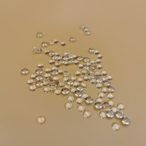 Cabochon 4 mm /0.16 inches round clear, eye caps for tiny dolls 4 mm/0.16 inches , Glass Cabochon 4 mm/0.16 inches Round Transparent image 8