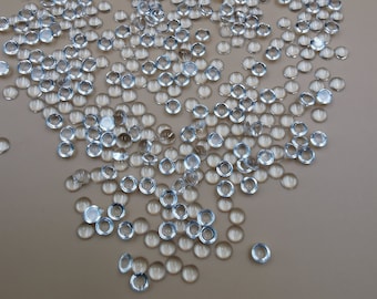 Cabochon 3 mm /0.12 inches round clear, eye caps for tiny dolls 3 mm/0.12 inches, Glass Cabochon 3 mm /0.12 inches Round Transparent