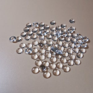 Cabochon 5 mm /0.2 inches round clear, eye caps for tiny dolls 5  mm /0.2 inches, Cabochon 5 mm /0.2 inches  Round Transparent