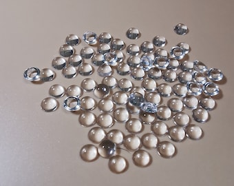Cabochon 5 mm /0.2 inches round clear, eye caps for tiny dolls 5  mm /0.2 inches, Cabochon 5 mm /0.2 inches  Round Transparent