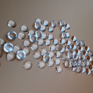 Cabochon 6 mm/0.24 inches round clear, eye caps for tiny dolls 6 mm/0.24 inches, Glass Cabochon 6 mm/0.24 inches Round Transparent