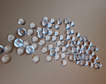 Cabochon 6 mm/0.24 inches round clear, eye caps for tiny dolls 6 mm/0.24 inches, Glass Cabochon 6 mm/0.24 inches Round Transparent