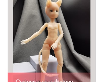 Ball Jointed Doll, Teenage Cat Girl, BJD Bastet Doll, UV Resin
