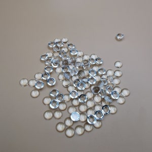 Cabochon 4 mm /0.16 inches round clear, eye caps for tiny dolls 4 mm/0.16 inches , Glass Cabochon 4 mm/0.16 inches Round Transparent image 6