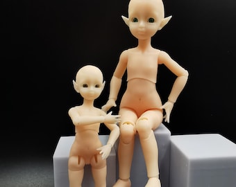 Bambola BJD con articolazioni sferiche Elf Kid, scegli taglia e orecchie