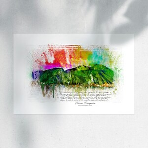 Frenesí Caraqueño. El Avila. Caracas, Venezuela. Com carta de amor. 90x60 Cm. (36"x 24") WxH