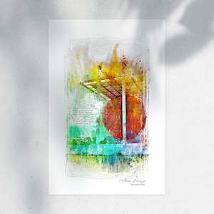 Musa Naranja. Esfera. Caracas, Venezuela. Con carta de amor. 90x60 Cm. (36"x 24") WxH