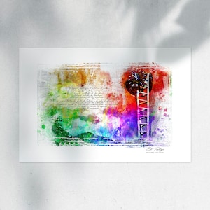 El Testigo. Torre del reloj, U.C.V. Caracas, Venezuela. Com carta de amor. 60x90 Cm. (24”x 36”) WxH
