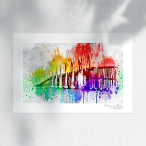 Coloso de color. Puente sobre el lago de Maracaibo, Edo. Zulia, Venezuela. 90x60 Cm. (36&quot;x 24&quot;) WxH