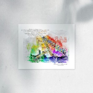 Caracas en movimiento. Abra Solar, Caracas, Venezuela. Con carta de amor. 40x50 Cm. (16”x 20”) WxH