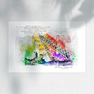 Caracas en movimiento. Abra Solar, Caracas, Venezuela. Con carta de amor. 60x90 Cm. (24”x 36”) WxH