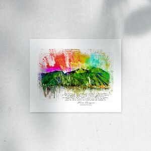 Frenesí Caraqueño. El Avila. Caracas, Venezuela. Com carta de amor. 50x40 Cm. (20"x 16") WxH