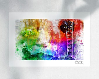 El Testigo. Torre del reloj, U.C.V. Caracas, Venezuela. 60x90 Cm. (24”x 36”) WxH