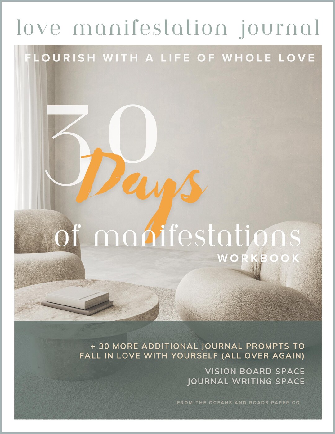 Love Manifestation Journal | 30 Days of Manifestation Workbook Prompts ...