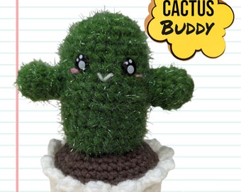 Crochet Happy Cactus Buddy: Beginner-Friendly PATTERN ONLY (PDF)