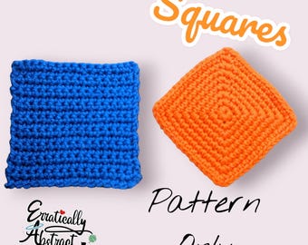 Crochet Square Coaster: Beginner-Friendly Shapes Series Applique PATTERN ONLY (PDF)