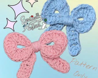 Crochet Bow: Beginner-Friendly Applique PATTERN ONLY (PDF)