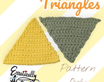 Crochet Triangle Coaster: Beginner-Friendly Shapes Series Applique PATTERN ONLY (PDF)