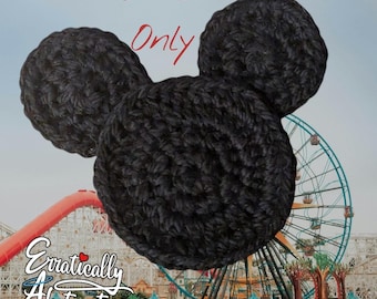 Crochet Mouse Ears: Beginner-Friendly Applique PATTERN ONLY (PDF)