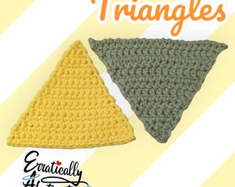 Crochet Triangle Coaster: Beginner-Friendly Shapes Series Applique PATTERN ONLY (PDF)