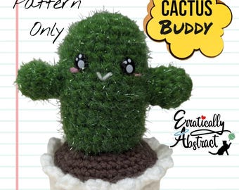 Crochet Happy Cactus Buddy: Beginner-Friendly PATTERN ONLY (PDF)