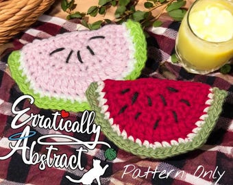 Crochet Watermelon & Melon: Beginner-Friendly Applique PATTERN ONLY (PDF)