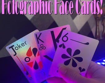 Cartes à jouer modernes avec figures holographiques