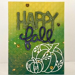 Carte de voeux d'automne faite main - Citrouille