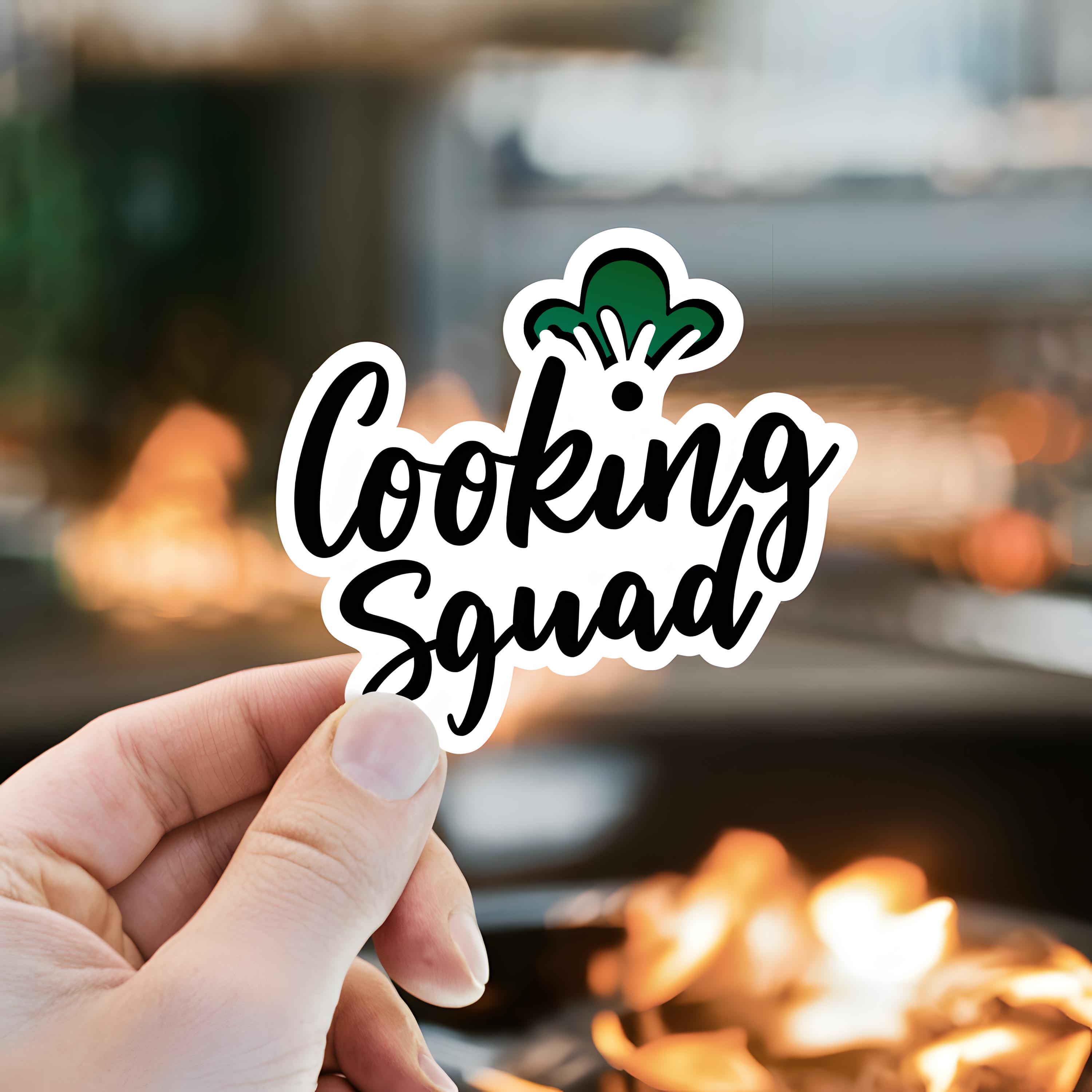 Funny Cooking Squad Sticker for Food Lovers and Chefs, Handmade, Witty ...