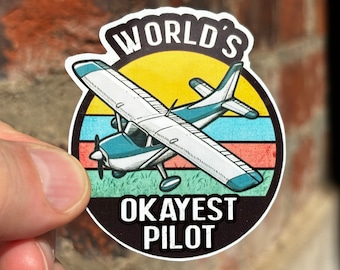 Pilot Airplane Aviator Sticker \"i'd Rather Be Flying\" Cesna...