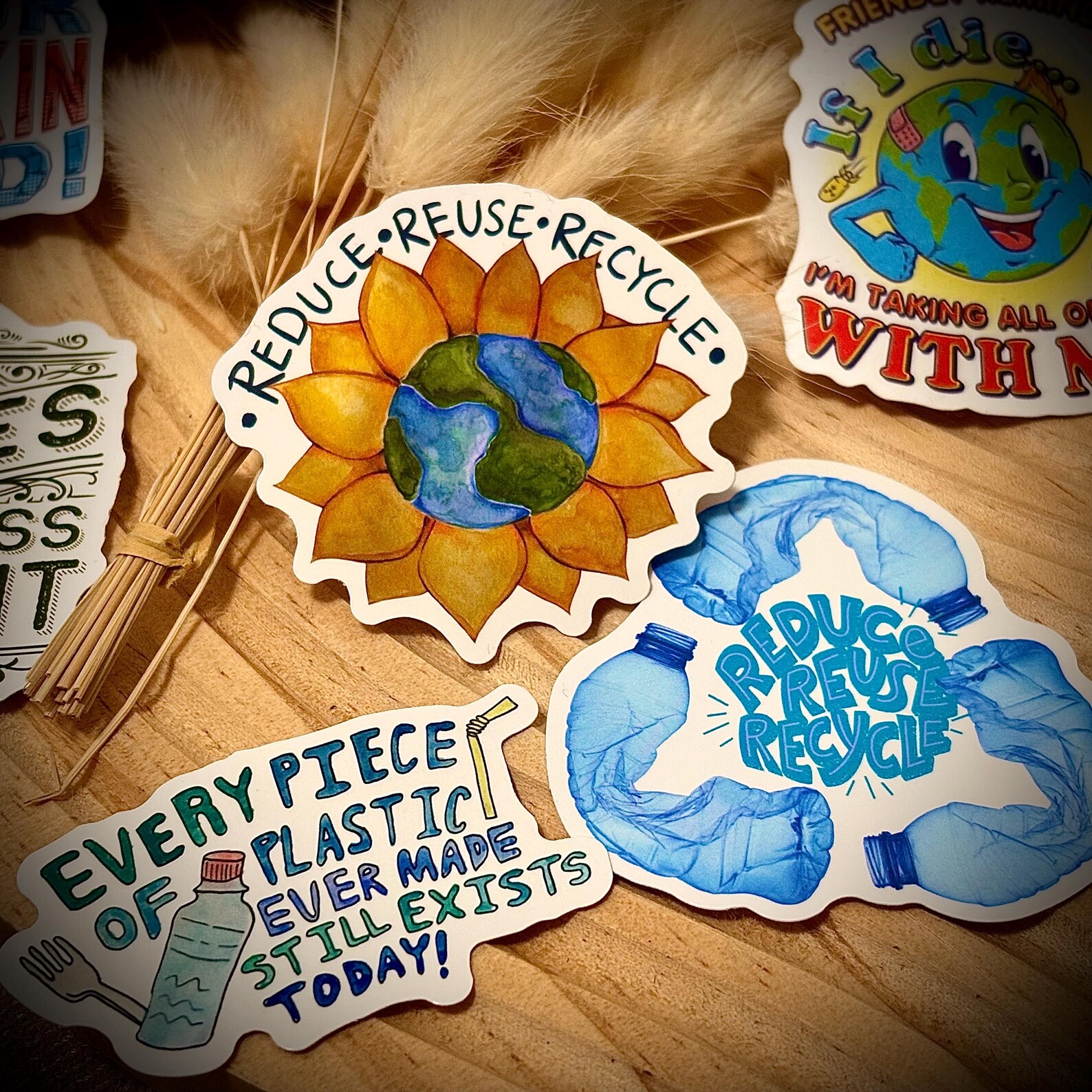Climate Crisis Sticker Reduce, Reuse, Recycle // 6 Sticker Set // Nature, Climate Change ...