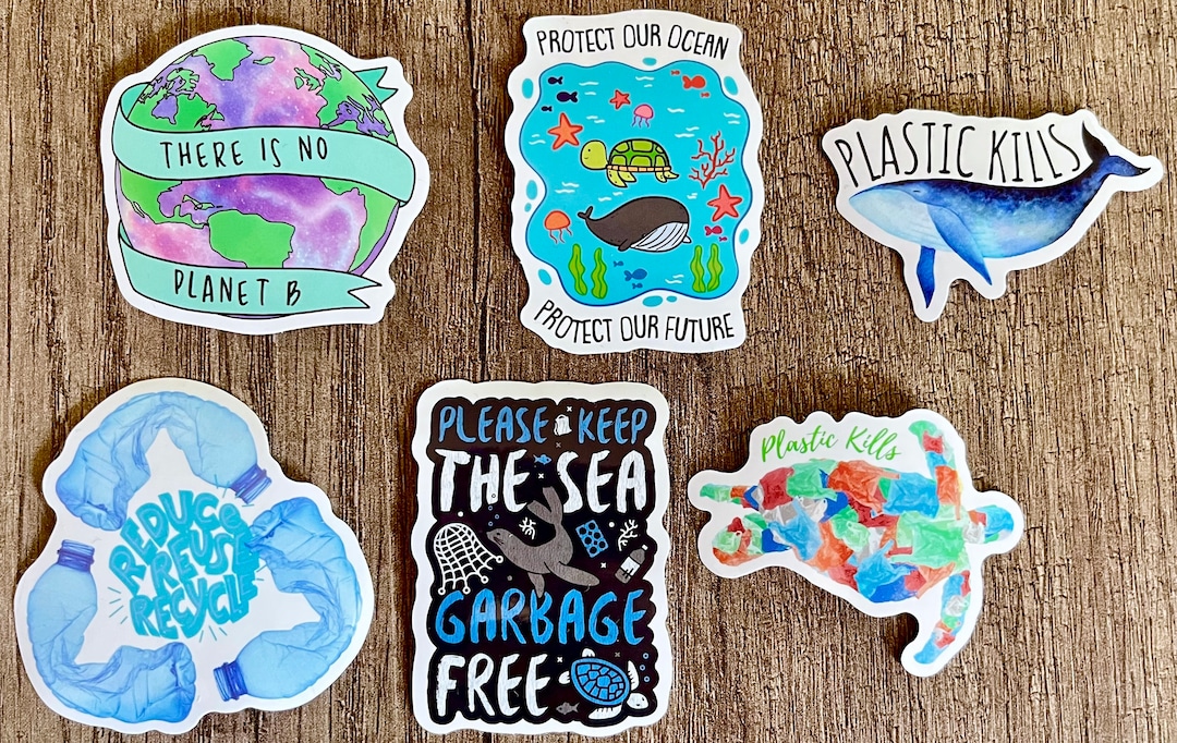 Climate Crisis Sticker Sticker Pack Environmental Protection, 6-piece Set Sustainability No ...