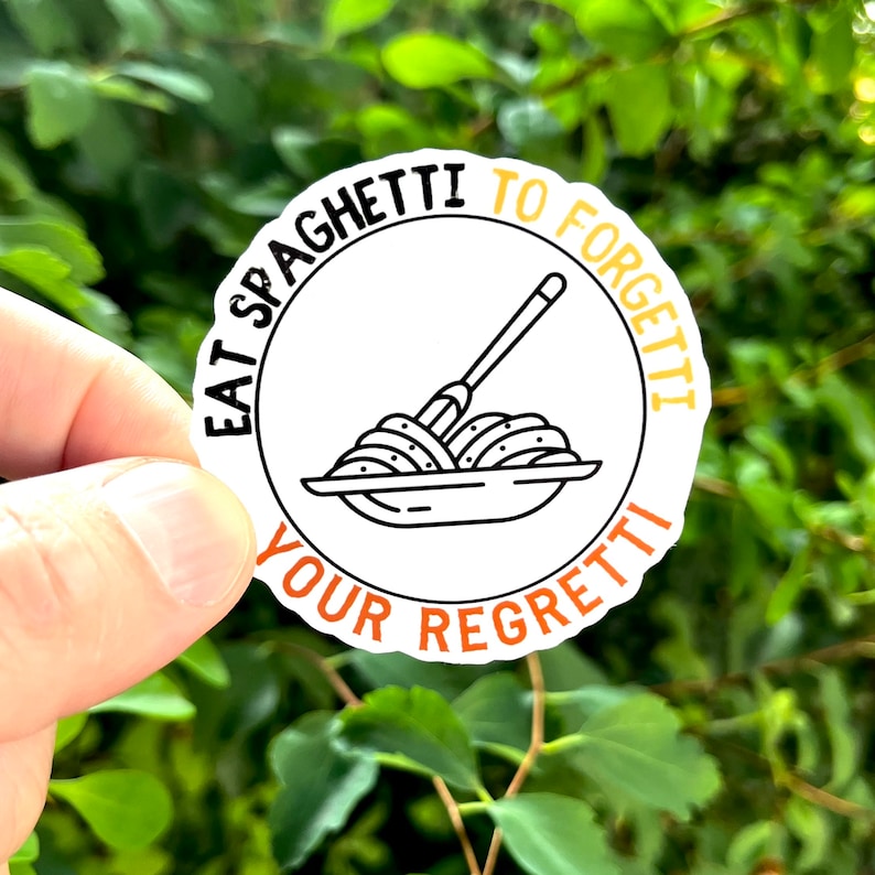 Funny Spaghetti Sticker Made of Vinyl Vinyl Sticker for Spaghetti ...