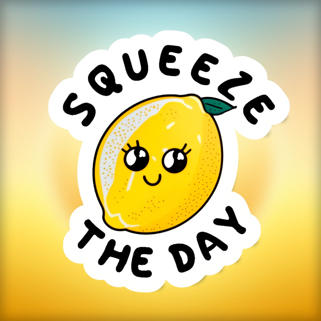 Lemon Sticker / Lemon Decal / Funny Lemon Sticker / Cute Fruit Sticker ...