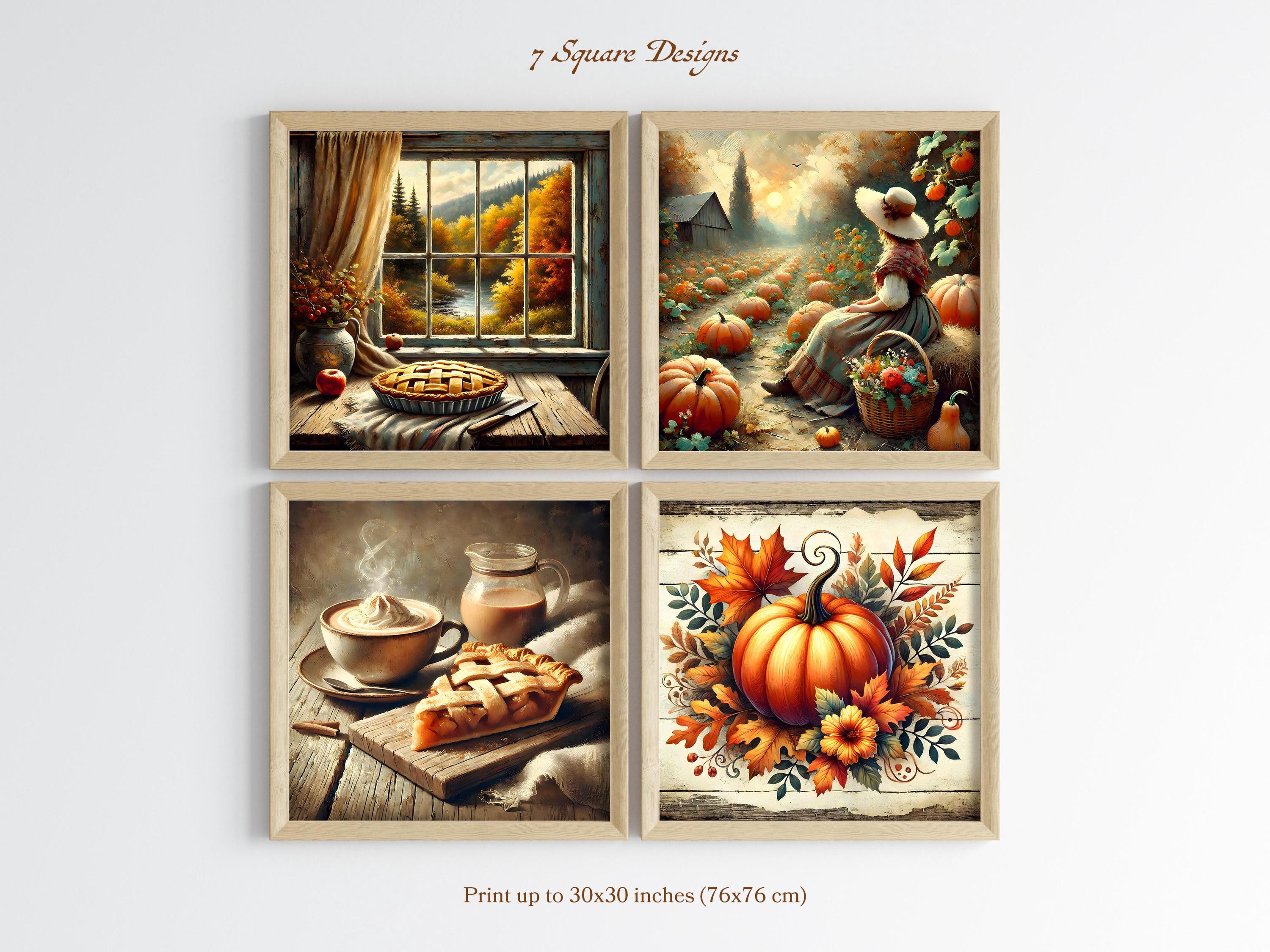 Set of 15 Fall Gallery Wall Art Bundle Vintage Country Farmhouse Art ...