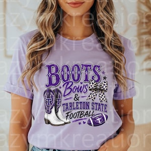 Boots Bows & Tarleton State Football PNG