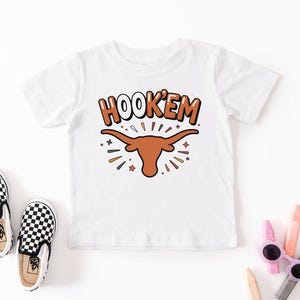 Hook&#39;em with accents and stars Toddler&#39;s Fine Jersey Tee
