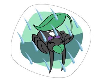 Sleepy Rain Spider Sticker, Jumping Spider Sticker, Spider Sticker, Cute Bug Sticker, Sassy Bug Sticker, Bug Sticker