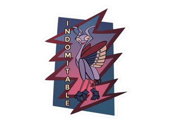 Indomitable Mantis Waterproof Vinyl Decal Sticker, Mantis Bug Sticker, Mediterranean Mantis Sticker, Cute Bug Sticker, Bug Sticker