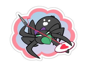 Cross-stitch Spider Sticker, Jumping Spider Sticker, Spider Sticker, Cute Bug Sticker, Sassy Bug Sticker, Bug Sticker