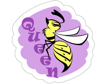 Wasp Queen Sticker, Queen Bee Sticker, Wasp Sticker, Bee Sticker, Cute Bug Sticker, Sassy Bug Sticker