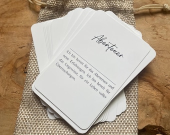 Affirmationskarten Für Mehr Selbstliebe & Motivation – 52 Positive Sprüche Mit Holzständer | Achtsamkeit & Mindset
